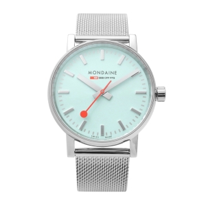 Mondaine MSE.35140.SM evo2 Turquoise Lake Swiss Made VEGAN 35mm