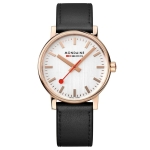 Mondaine MSE.40112.LB evo2 Black leather 40mm Szwajcarski Zegarek Męski